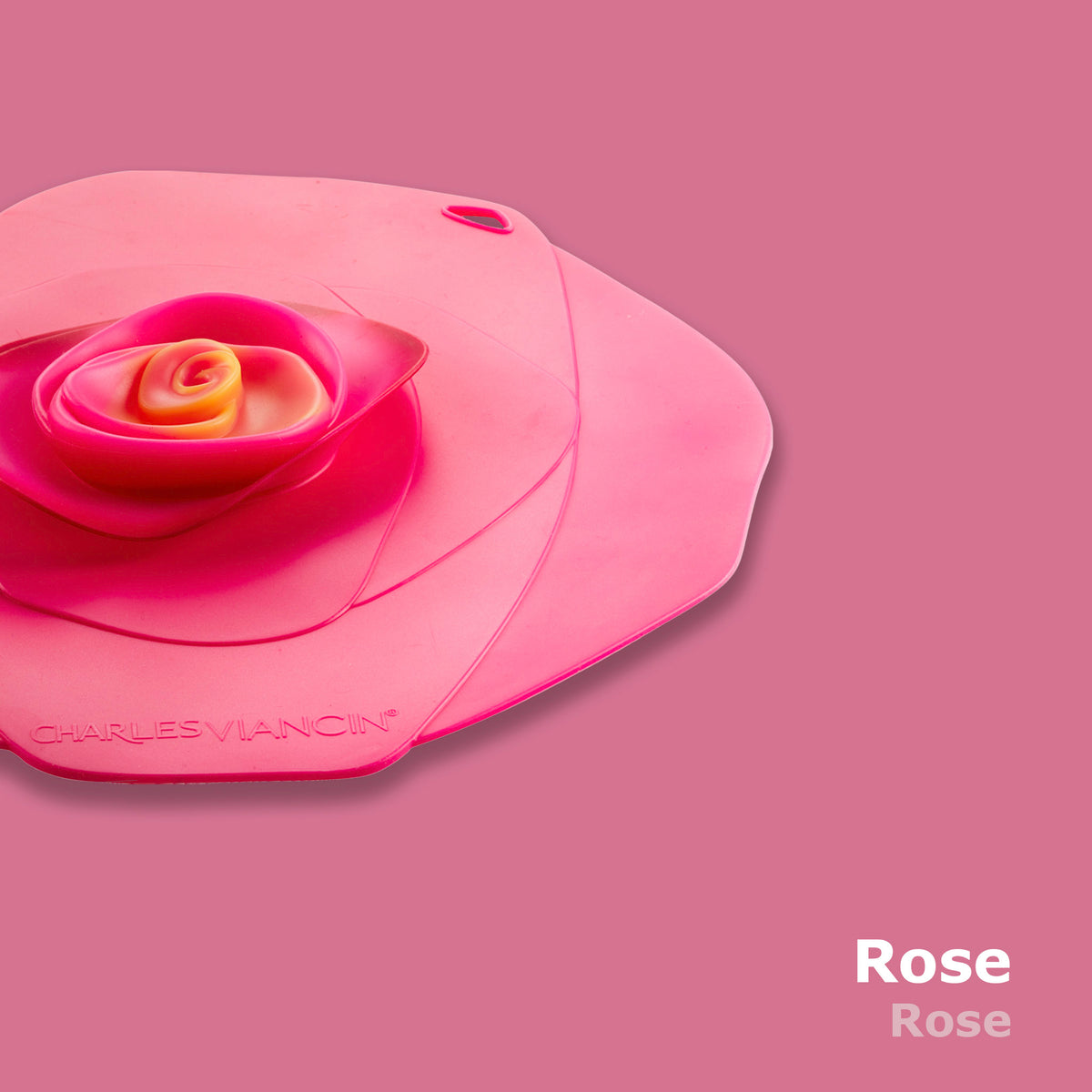 Charles Viancin 1510 Rose-Set - Set di 2 copribicchieri in silicone