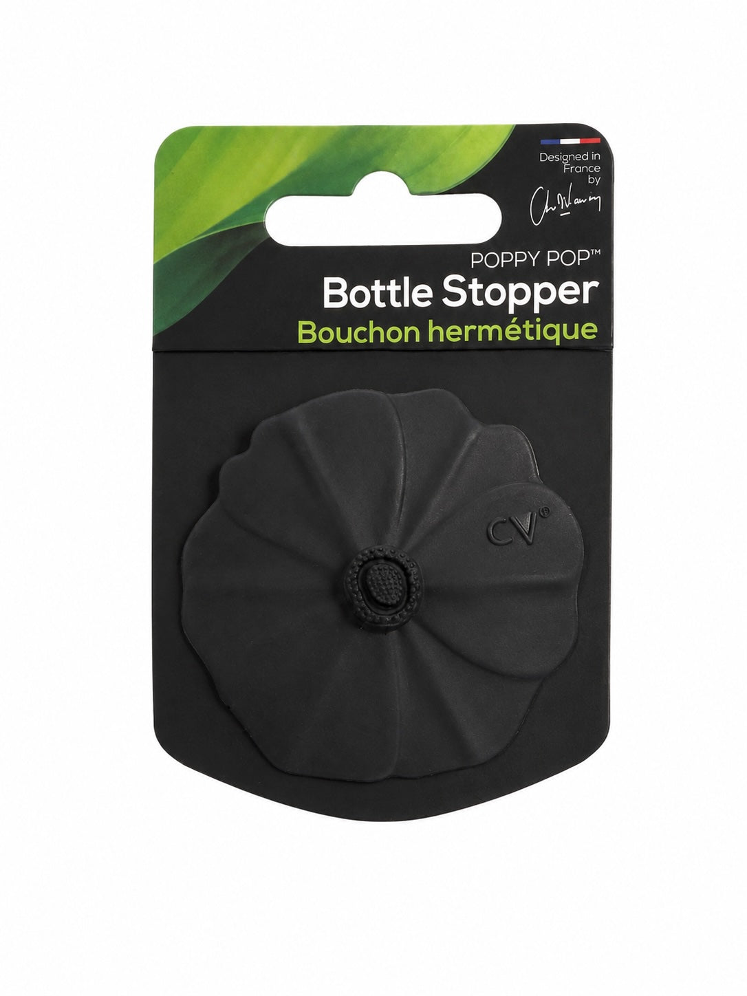 Poppy Bottle Stopper (Black)