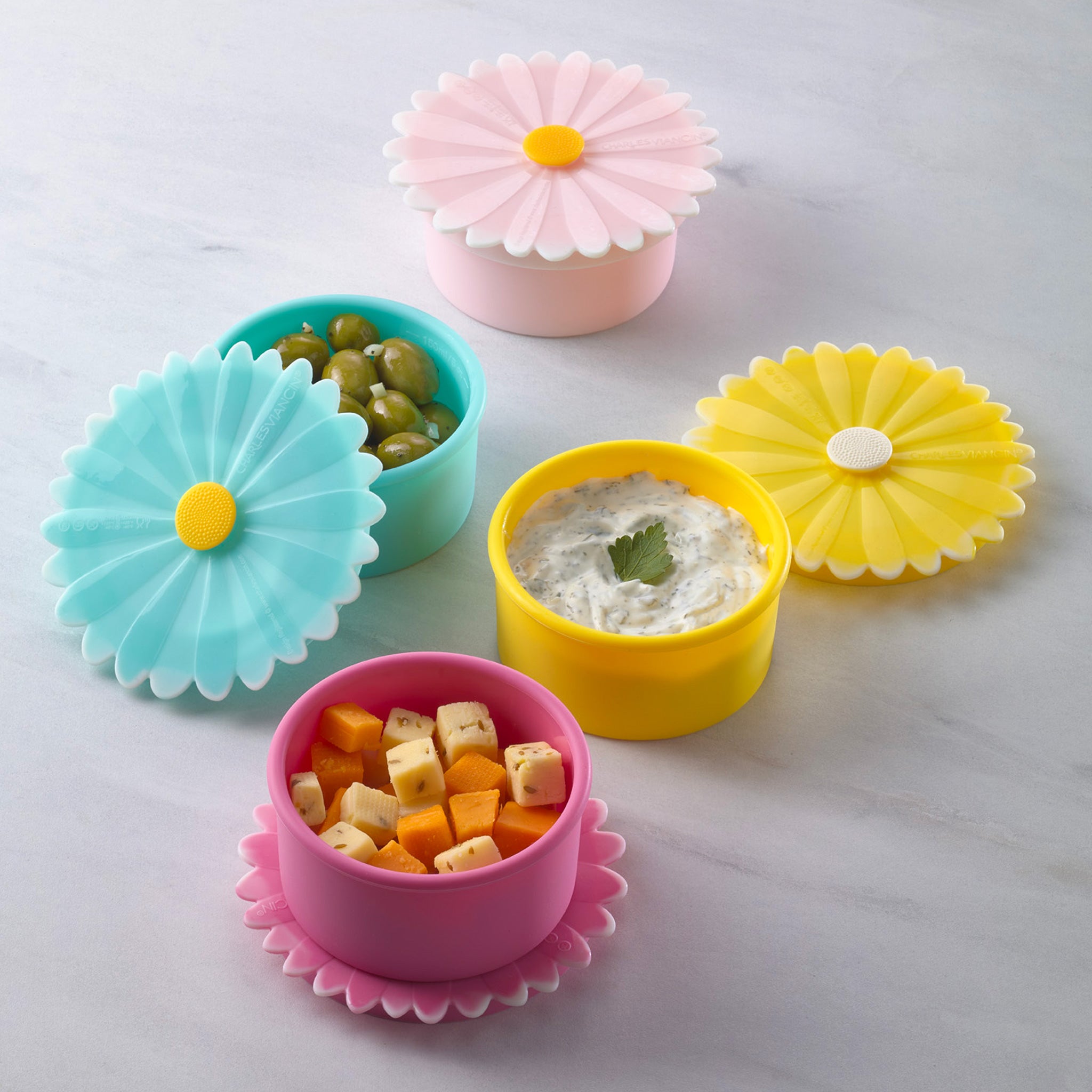 Daisy Containers Small (Set/4 Assorted) – Maison Viancin USA Inc.
