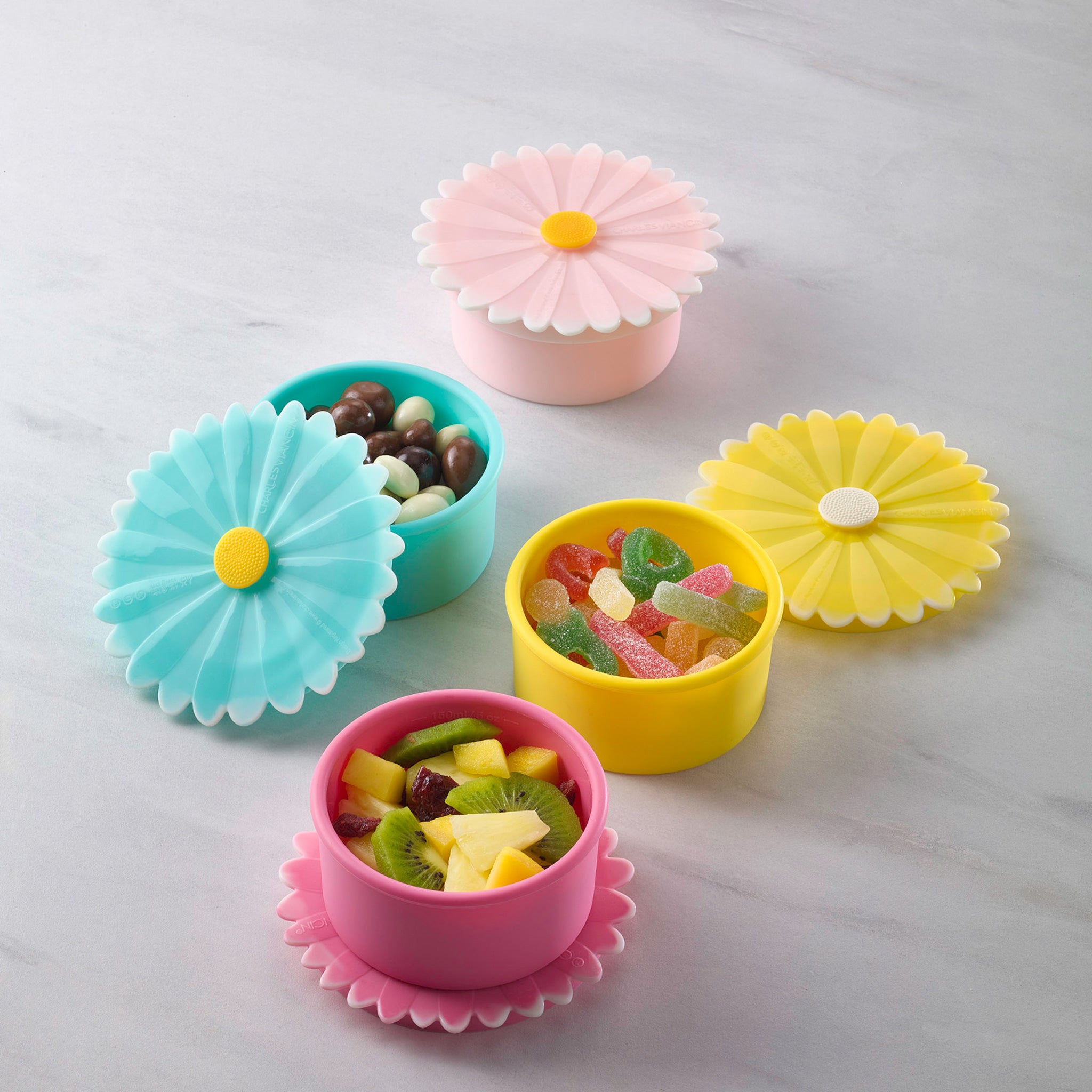 Daisy Containers Small (Set/4 Assorted) – Maison Viancin USA Inc.