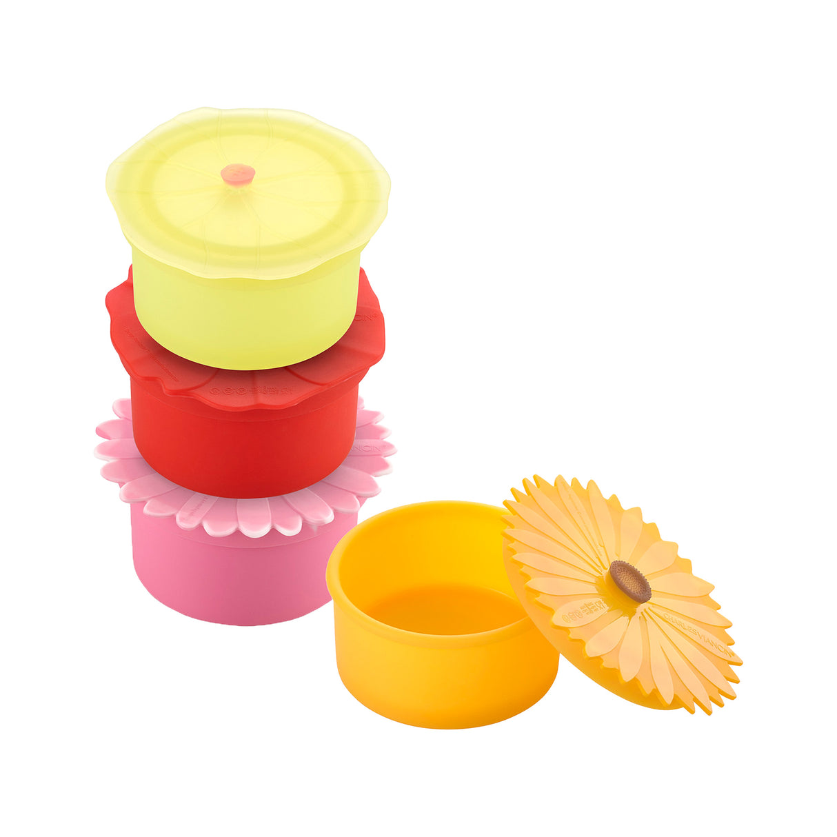 Floral Containers Small - Set/4 (Poppy, Lilypad, Sunflower, Daisy)