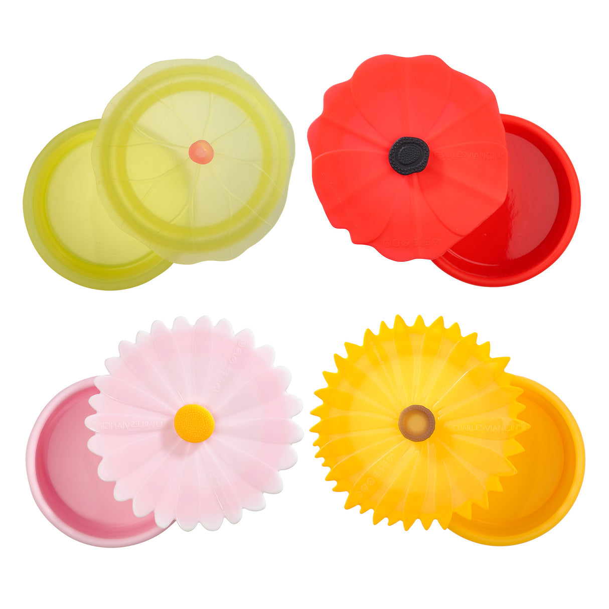 Floral Containers Small - Set/4 (Poppy, Lilypad, Sunflower, Daisy)