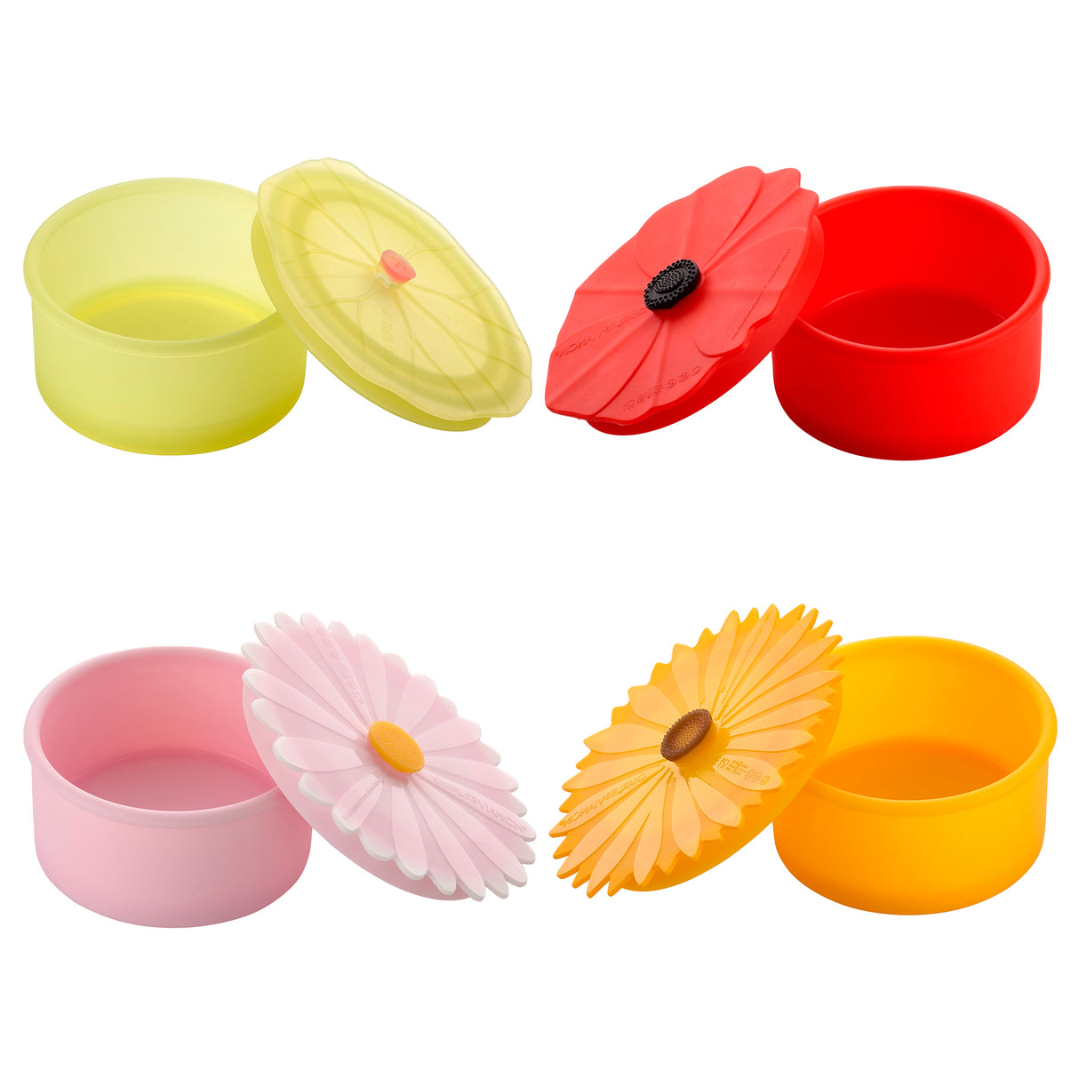 Floral Containers Small - Set/4 (Poppy, Lilypad, Sunflower, Daisy)